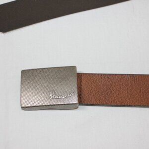 Dr. Martens Mens Genuine Leather Belt Brown Large 46.5" Airware Rectangle Buckle